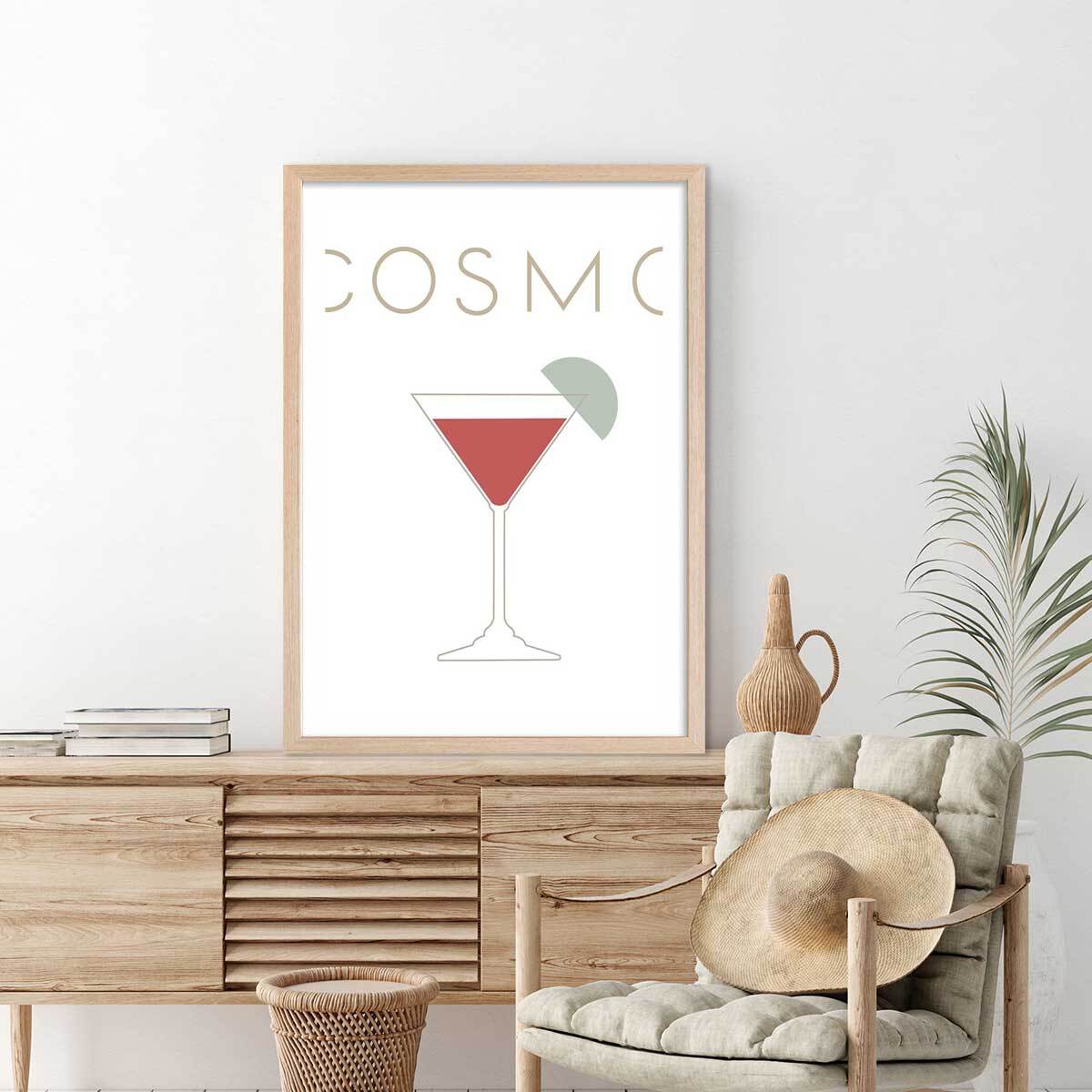 Affiche  pause cosmo Affiche + cadre en bois - Chêne