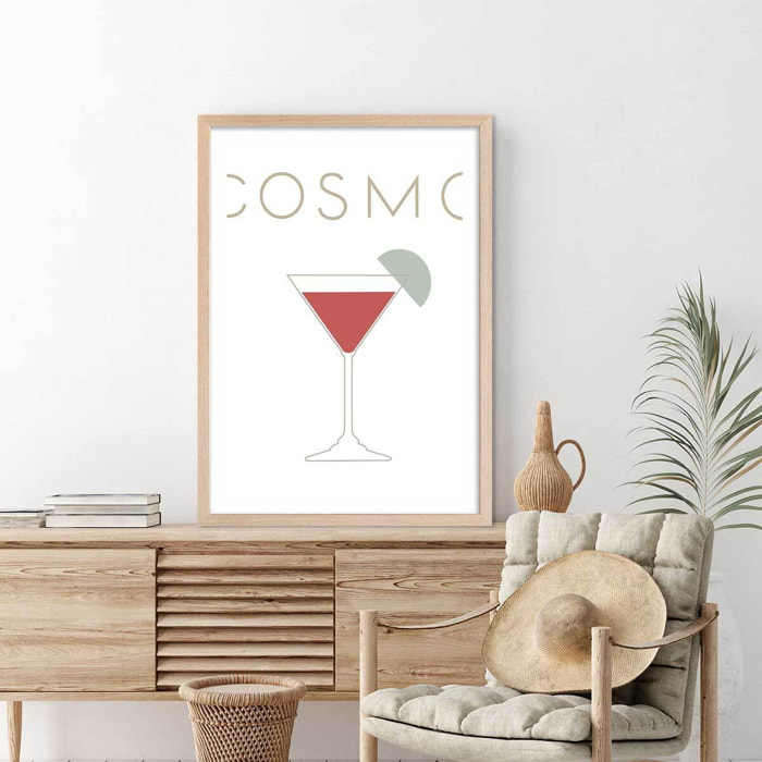 Affiche  pause cosmo Affiche + cadre en bois - Chêne