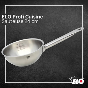 Sauteuse 24 cm en acier inoxydable 18/8 Elo Profi Cuisine