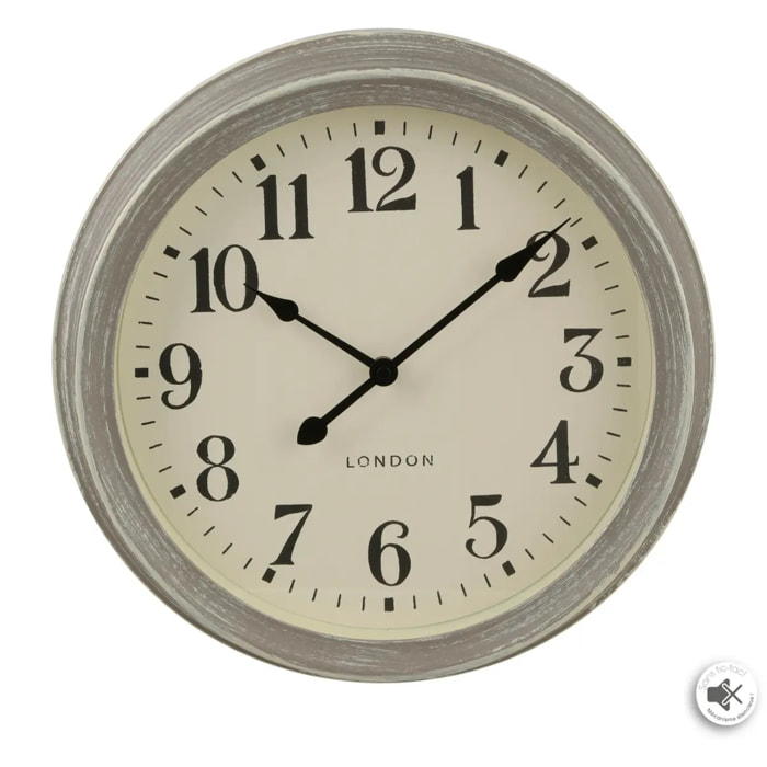 Horloge gris brossé D35 cm