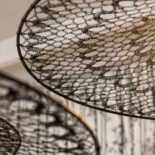 Suspension en métal noir crocheté à la main 80cm IRAWA