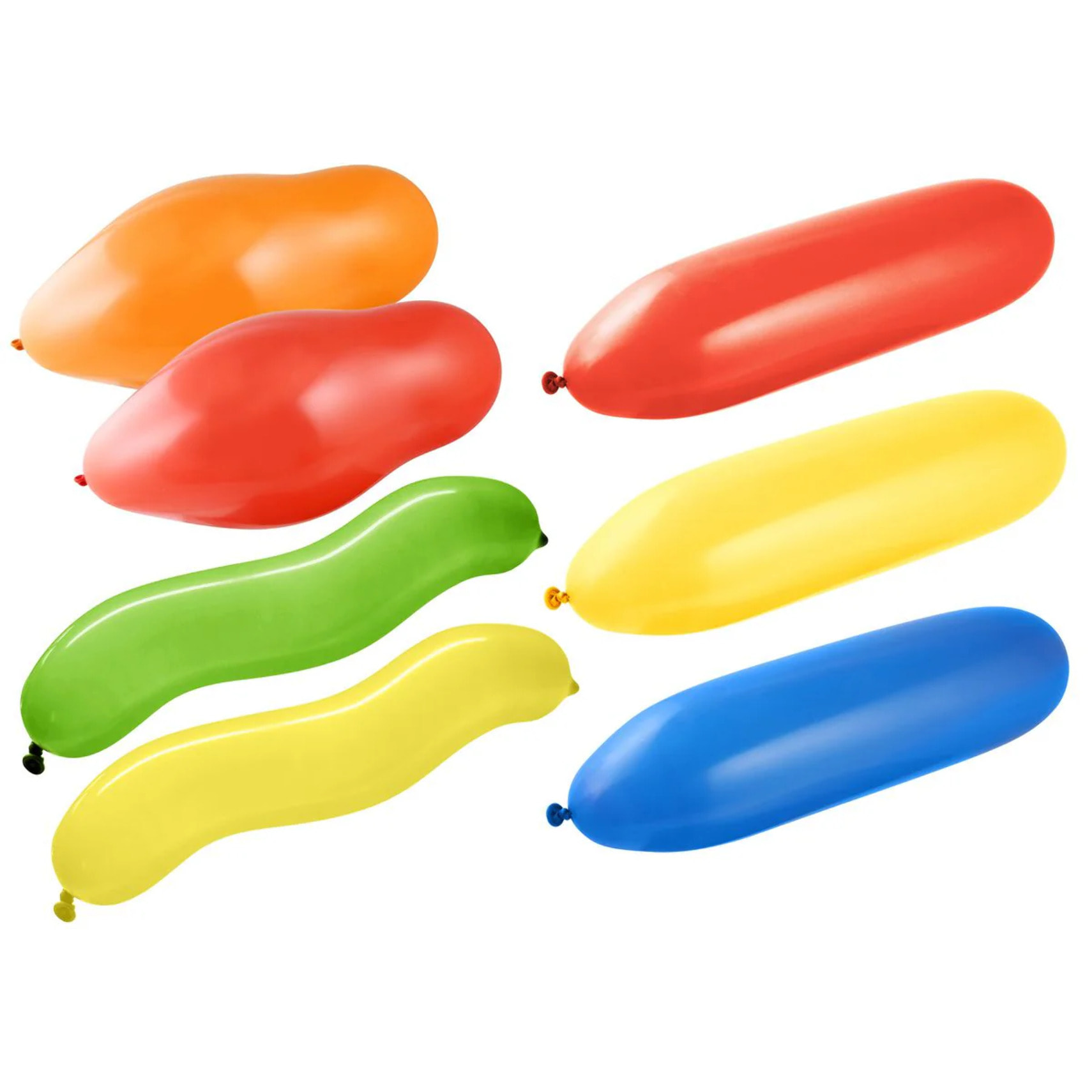 Lot de 15 ballons de baudruche colorés de formes aléatoires Fackelmann Nature