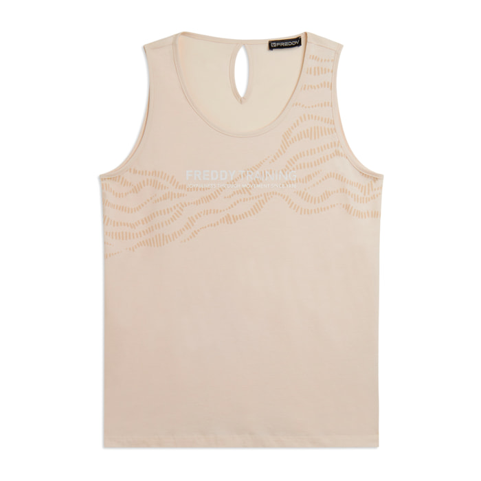 Canotta con Dettaglio Cut-Out e Grafica FREDDY