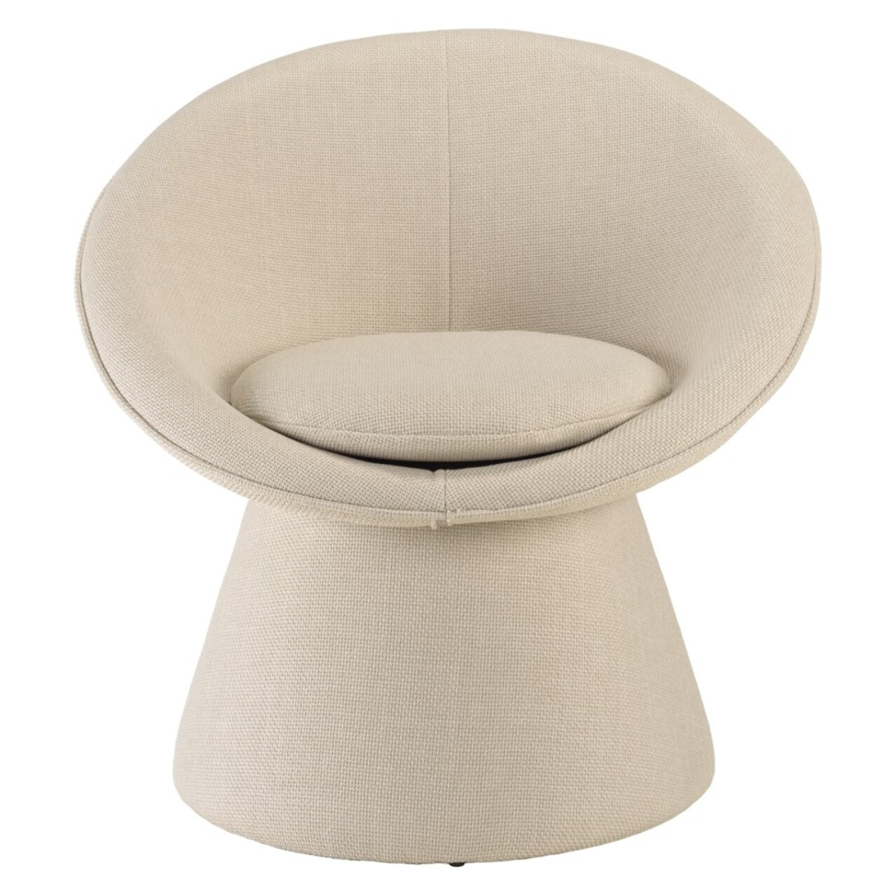 AGATHE - Fauteuil rembourré en tissu beige