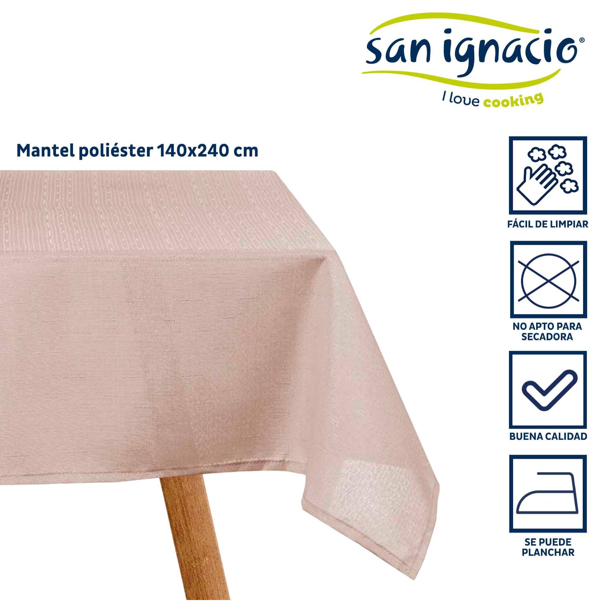 Mantel poliester 140x240cm gris claro colección kinvara