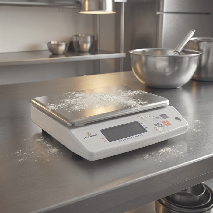 Balance électronique professionnelle - 5kg - IP53 - précision 0,5g - plateau amovible 22 x 16,5 cm