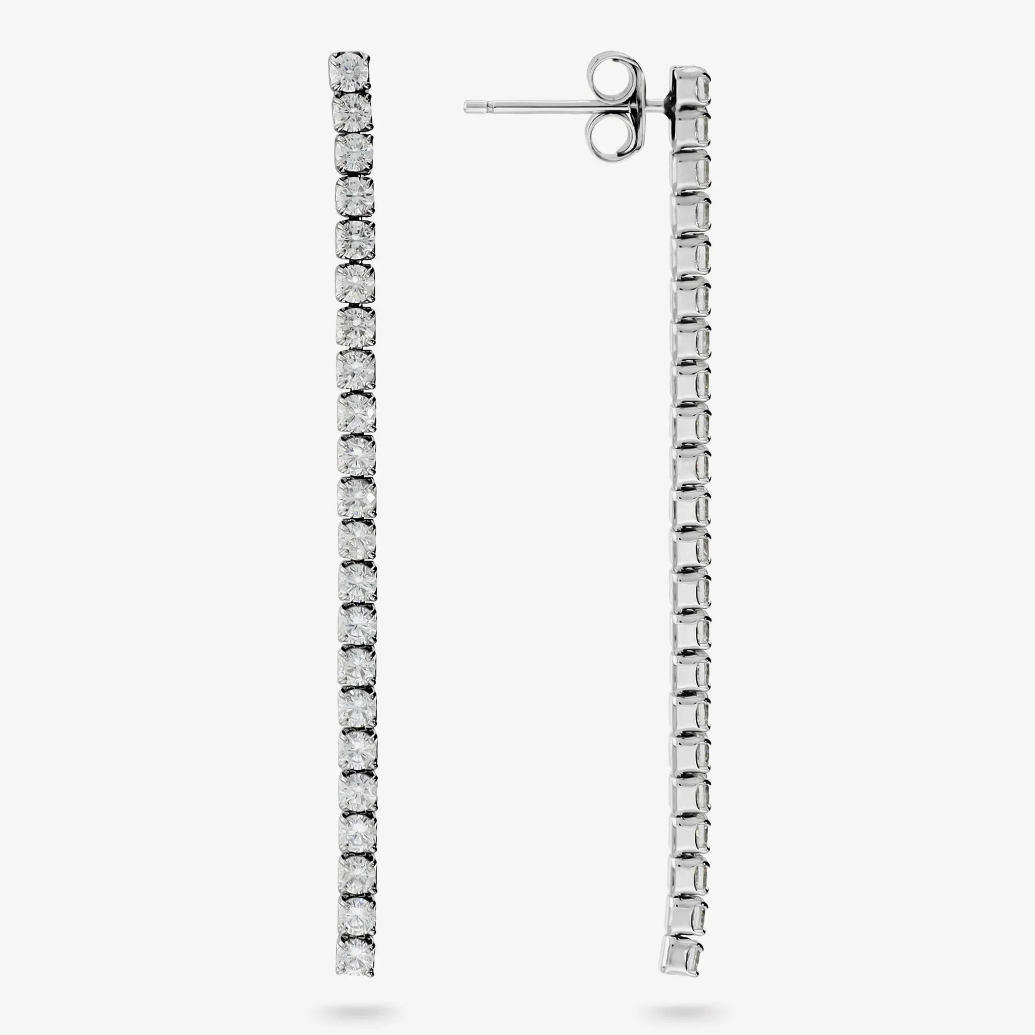 Orecchini Tennis con Cubic Zirconia Champagne Effetto Degradé