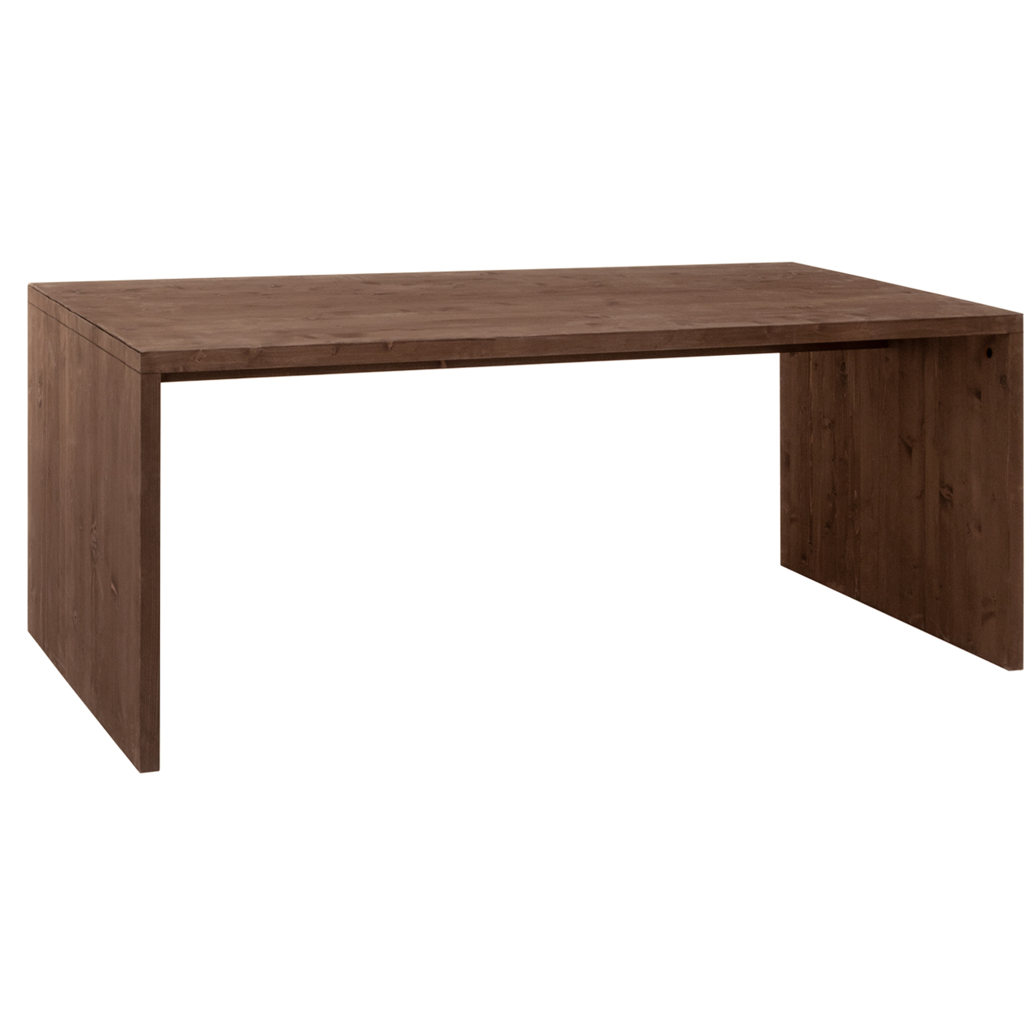 Mesa de comedor de madera maciza en tono nogal de varias medidas