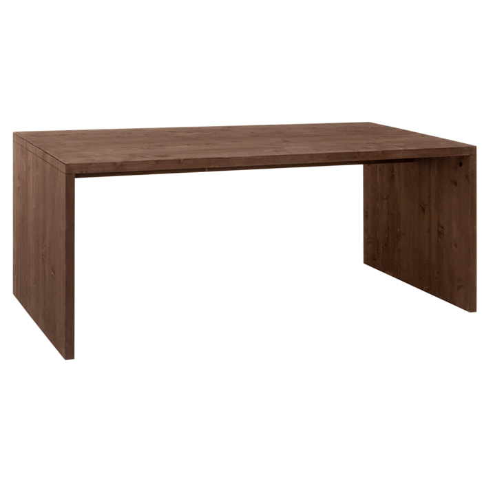 Mesa de comedor de madera maciza en tono nogal de varias medidas