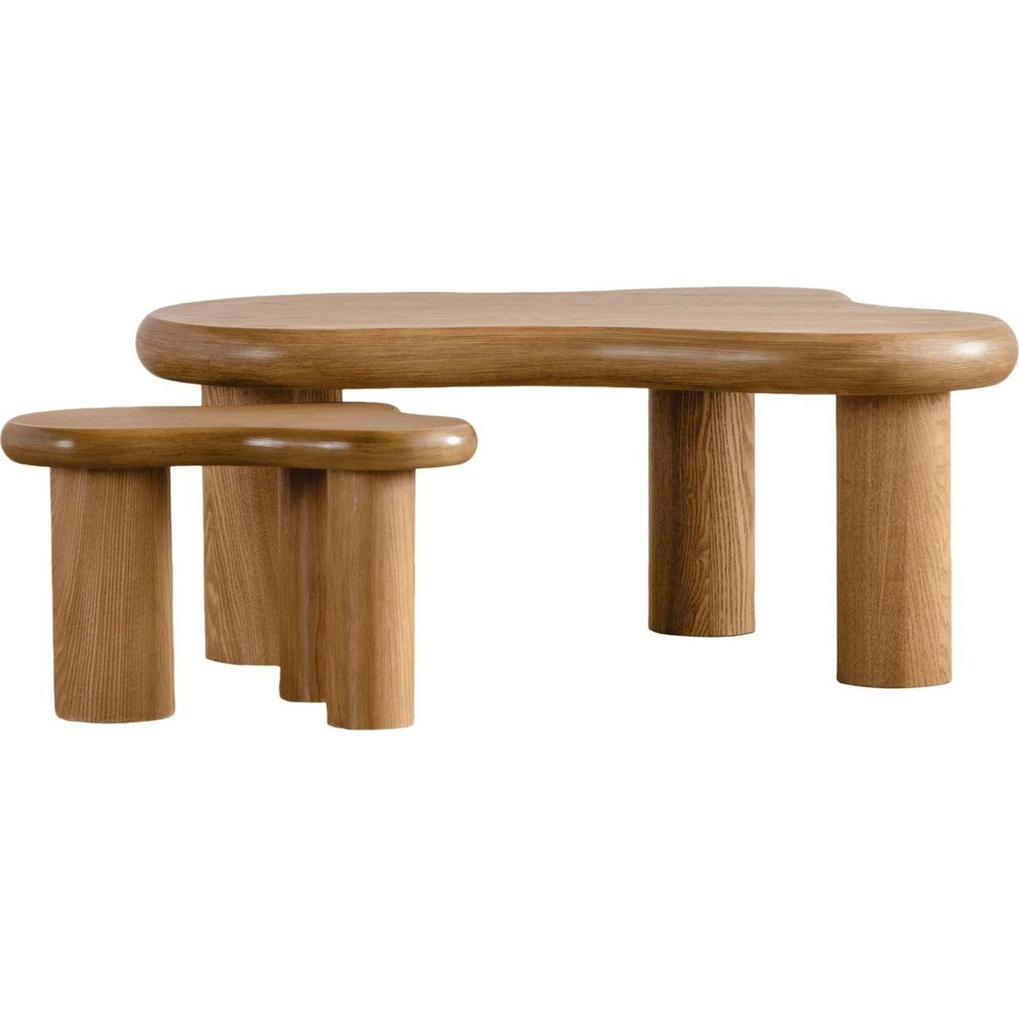 Lot de 2 tables basses organiques gigognes - WAVE