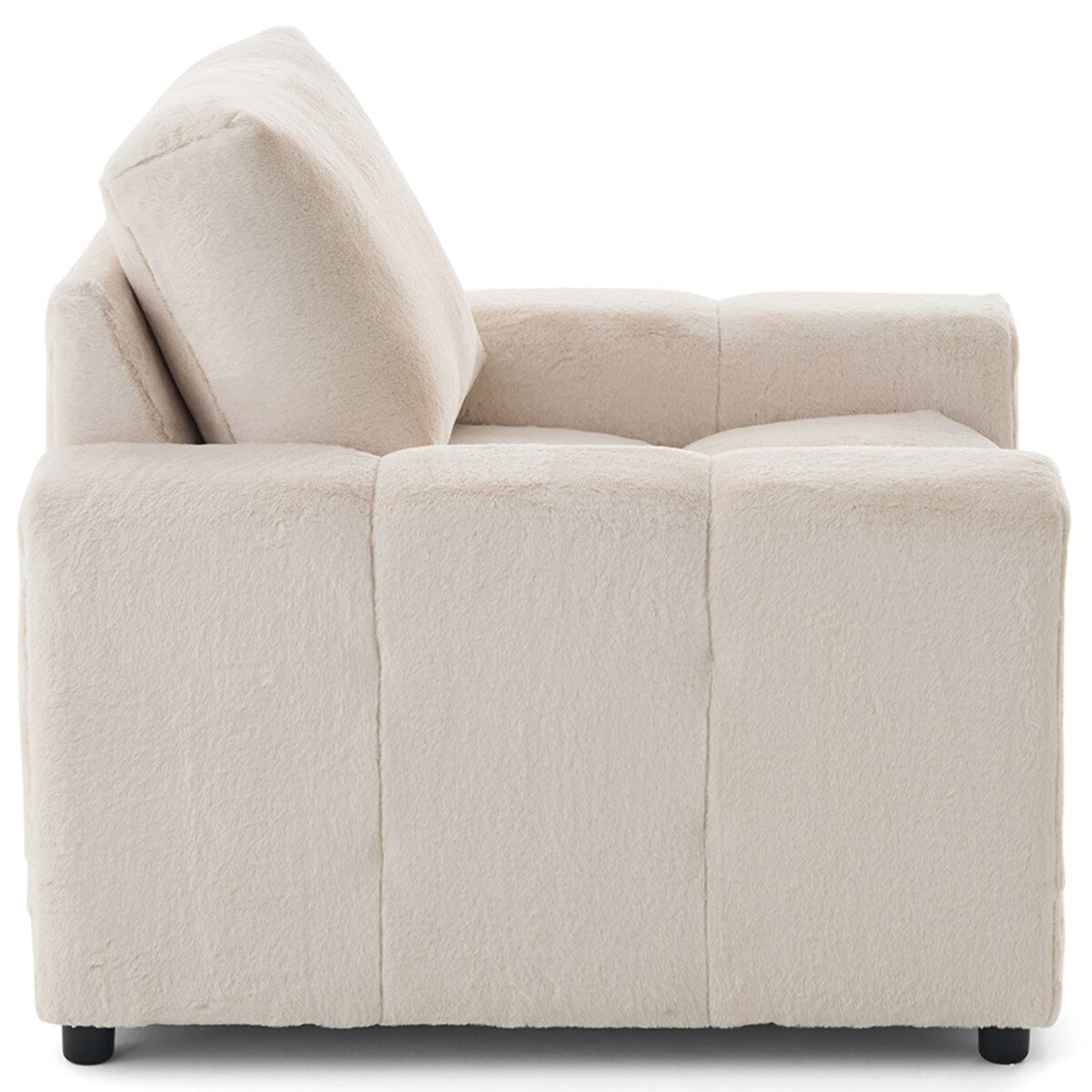 Crocus - fauteuil en fausse fourrure - Beige