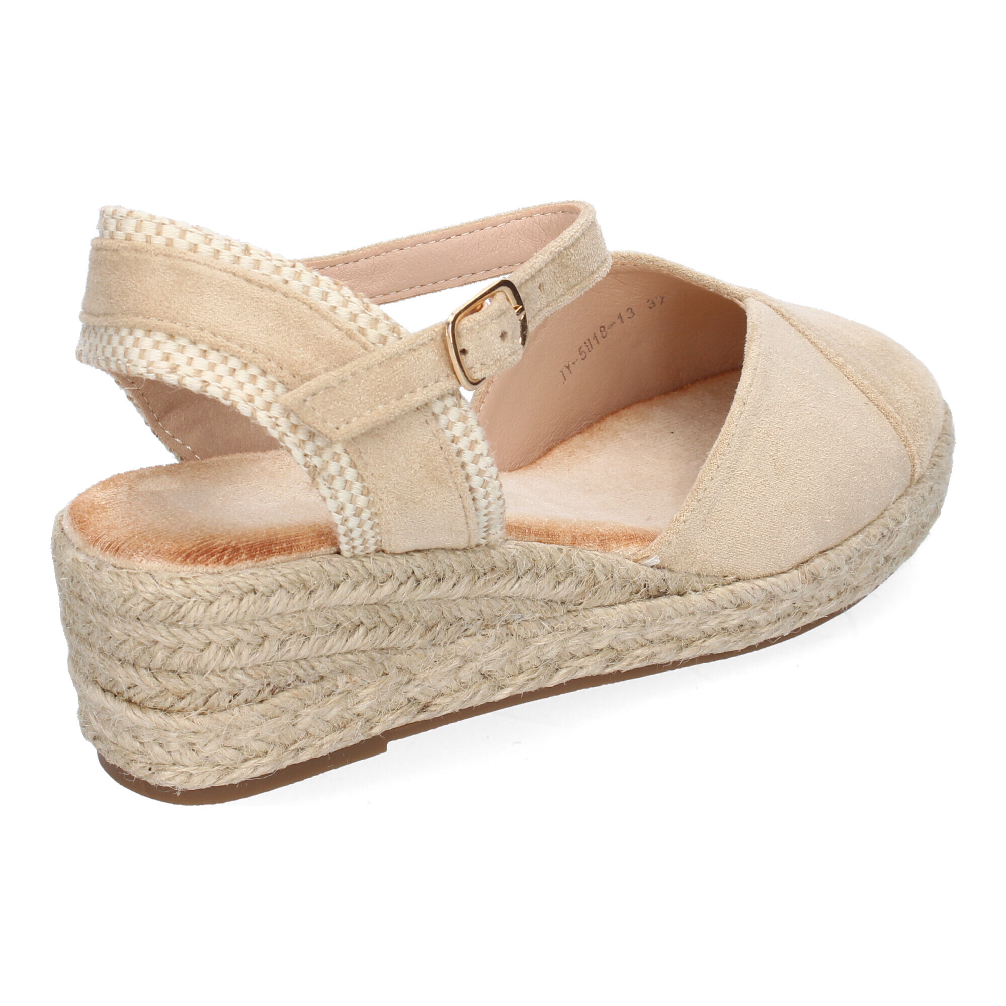 Sandalia de Cuña de Yute para Mujer, Comodas y Elegantes, Diseño Moderno con Tira Decorativa