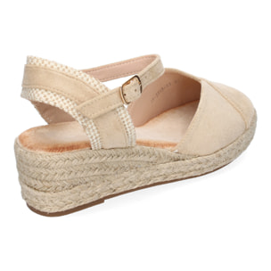 Sandalia de Cuña de Yute para Mujer, Comodas y Elegantes, Diseño Moderno con Tira Decorativa