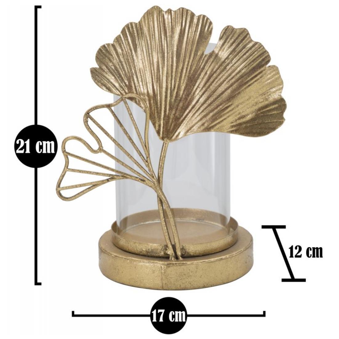 PORTACANDELE LEAF CHARME1921 DORATO