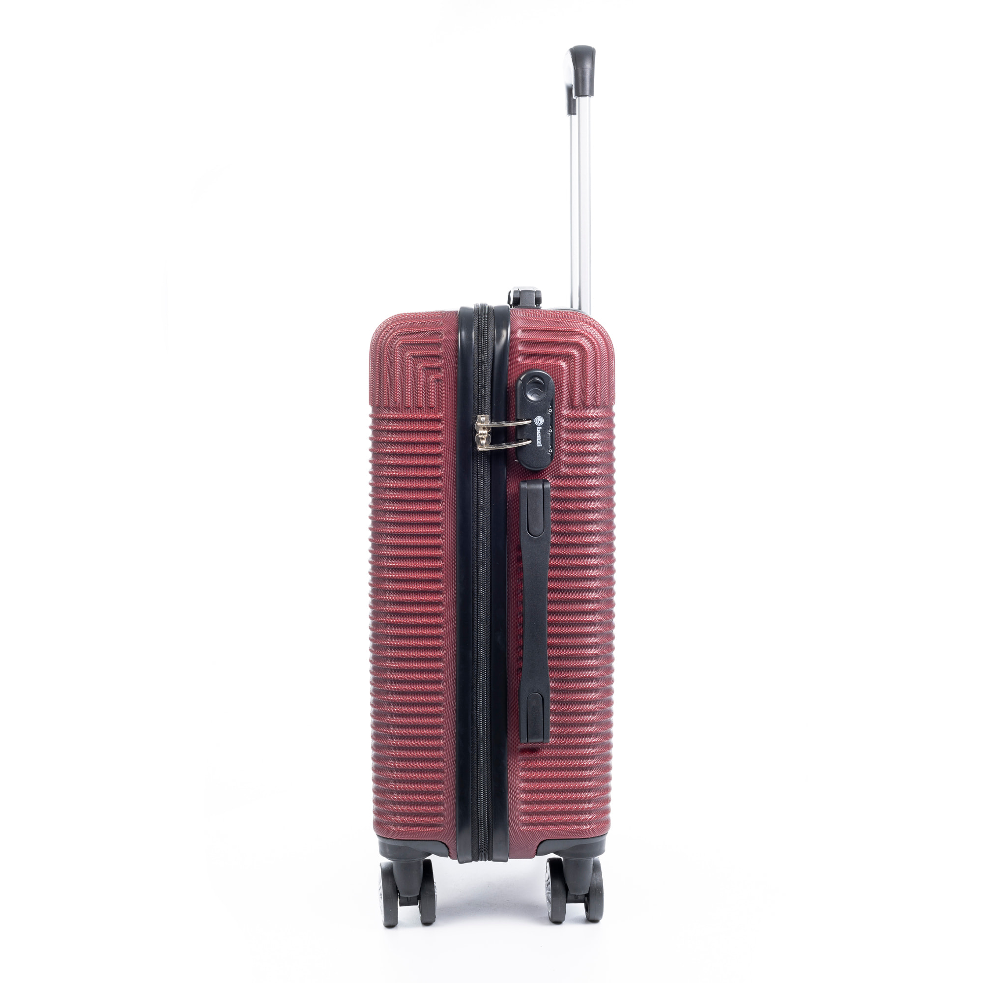 Juego de 3 maletas trolley rígidas ultraligeras, de ABS de alta resistencia. Cerradura numérica, 4 ruedas giratorias 360°.