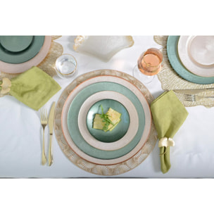 Lot de 6 ASSIETTE PLATE VANILLE