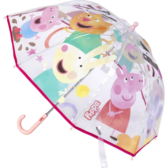 Paraguas Manual Poe Burbuja Peppa Pig Multicolor