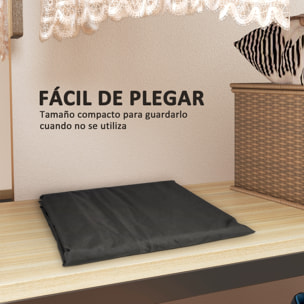 Bolsa de Almacenamiento para Cojines de Jardín Impermeable, Bolsa de Almacenamiento para Árbol de Navidad, Oxford Resistente, con Asas, Funda de Cojines para Exterior, 175x55x75 cm, Negro