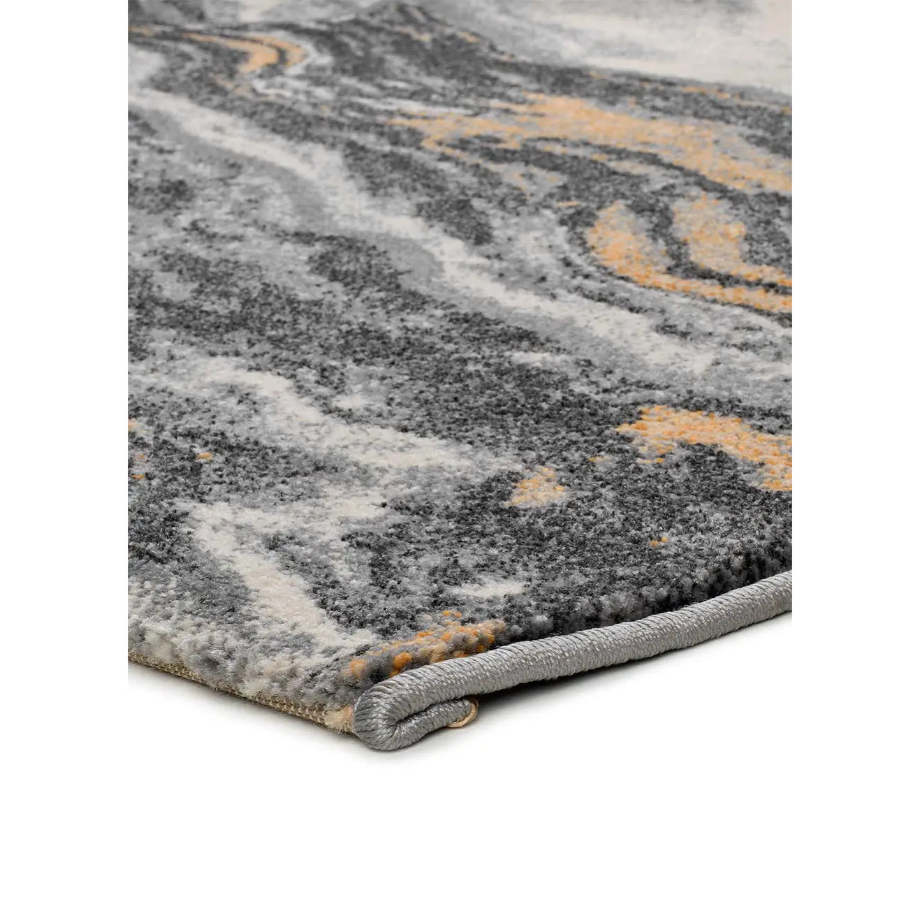 MARMOL ONDA Alfombra efecto mármol de pelo corto gris, varias medidas disponibles.