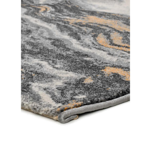 MARMOL ONDA Alfombra efecto mármol de pelo corto gris, varias medidas disponibles.
