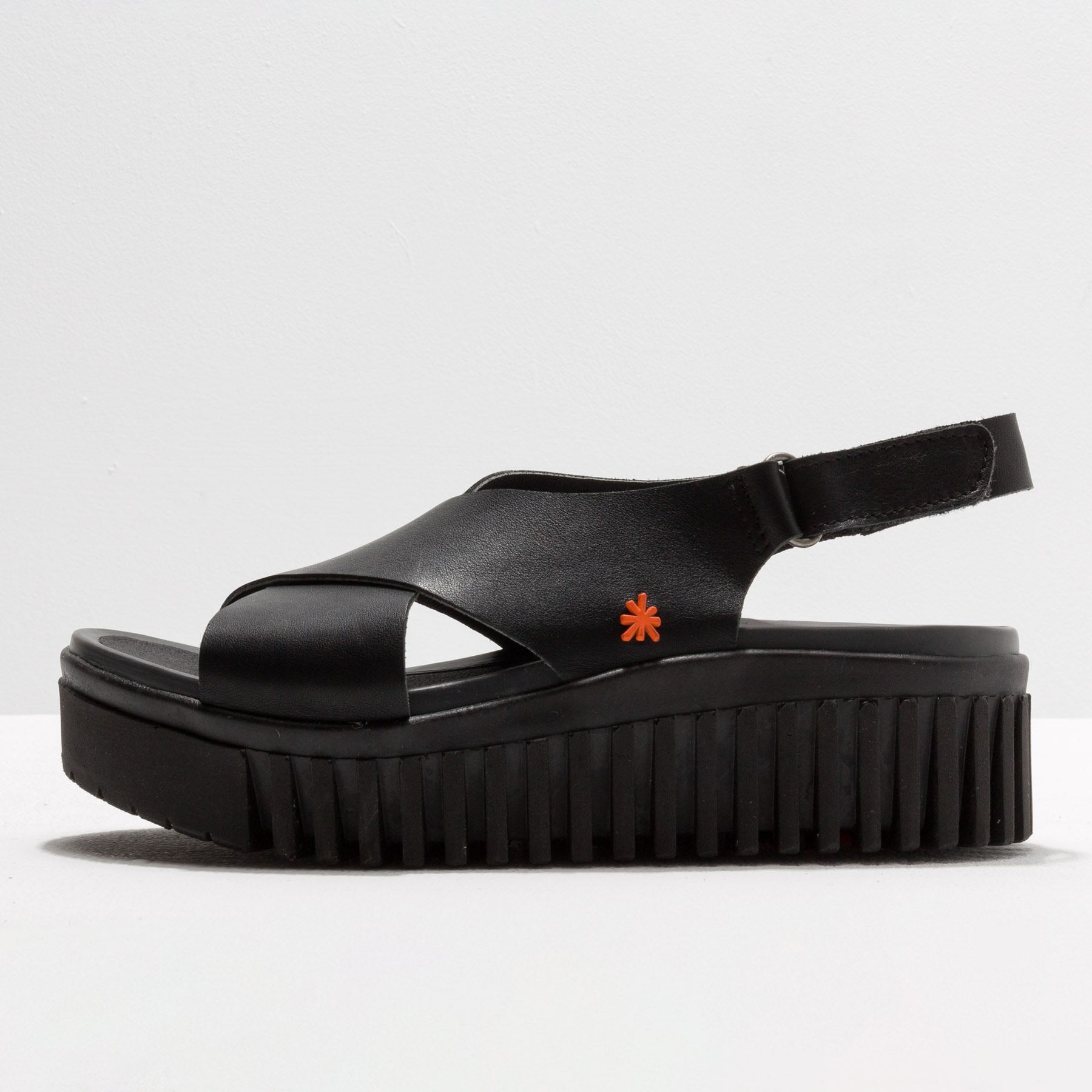 Sandalia de cuña 1574 NAPPA BLACK/BRIGHTON color Black