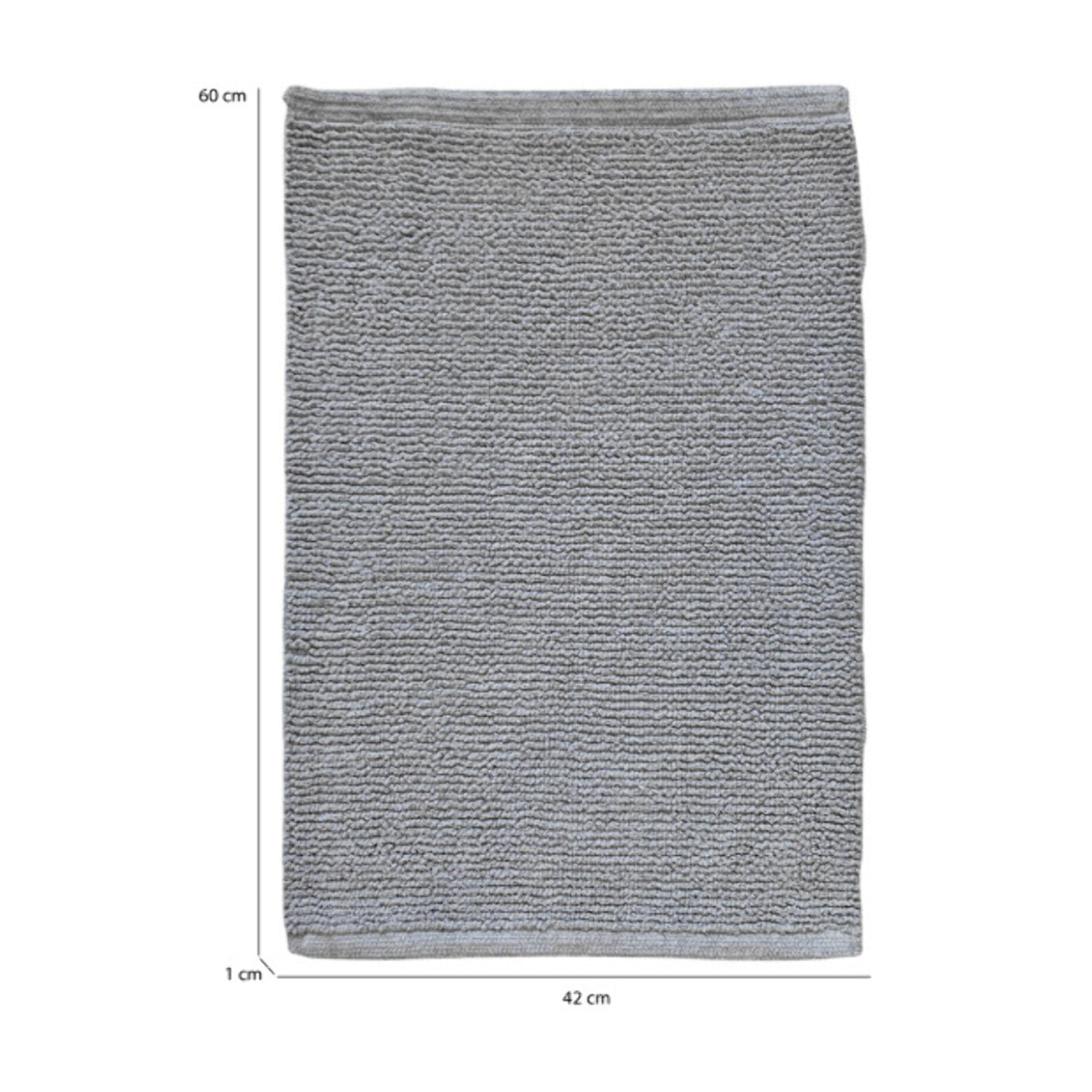 Tapis de salle de bain rectangulaire 40 x 60 cm en coton - WILLOW