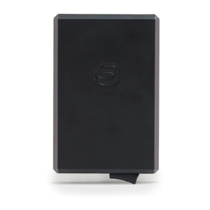 Piquadro Portacarte automatico MagSafe in alluminio e pelle con protezione RFID