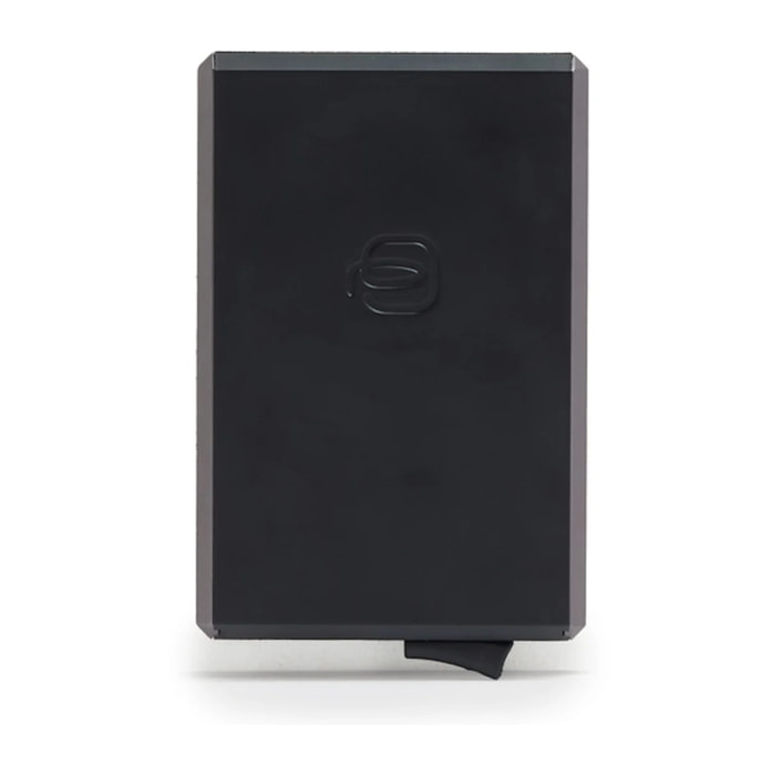 Piquadro Portacarte automatico MagSafe in alluminio e pelle con protezione RFID