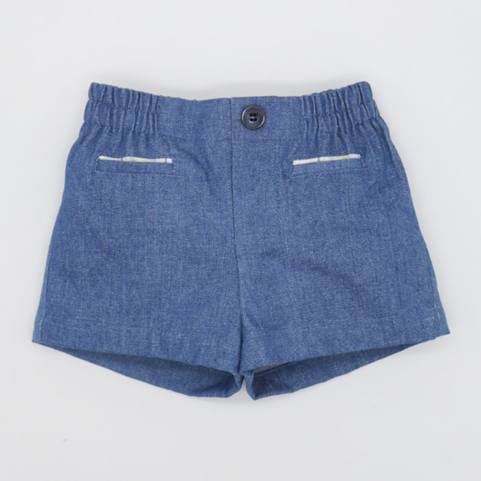 BERMUDA DENIM BOLSILLO RAYAS