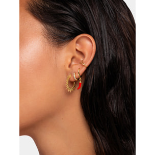 Orecchini Pebbles Sun  Acciao Placcato Oro