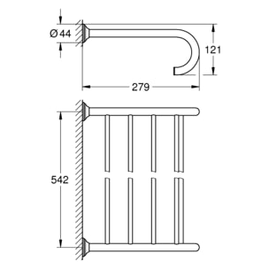 GROHE Rack porte-serviettes 58cm Authentic