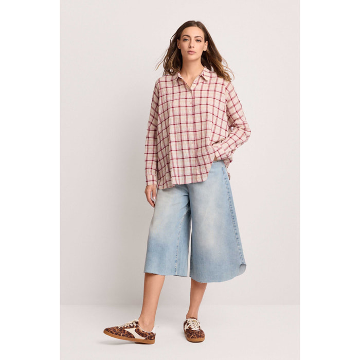 Kocca - Camicia over a quadri Donna, Quadri, Colletto di camicia