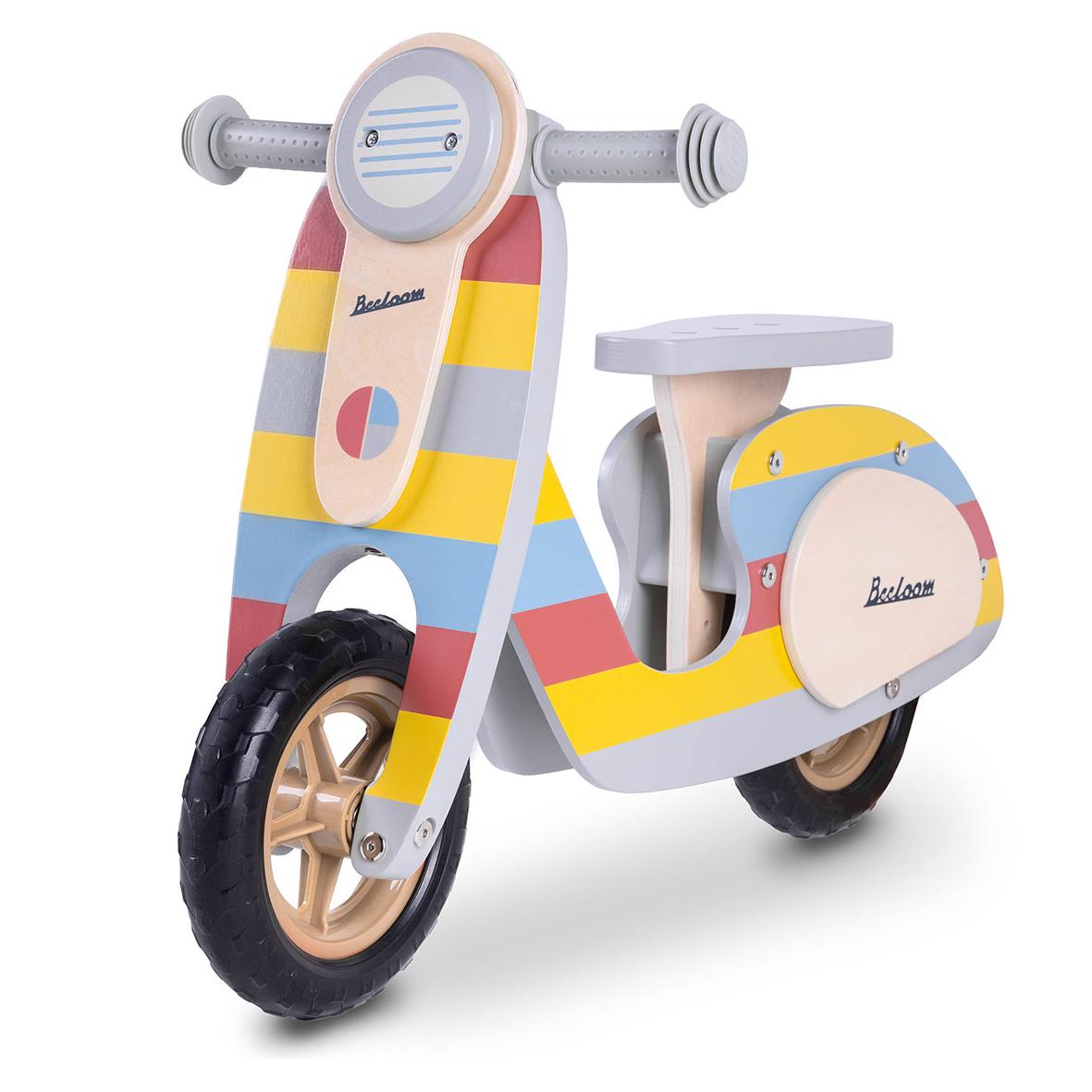 Moto sin pedales RAINBOW SCOOTER correpasillos infantil de madera diseño multicolor