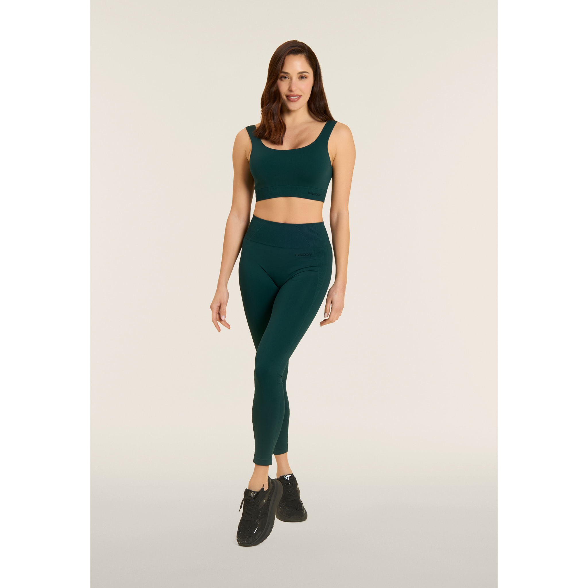 Top Sportivo Seamless con Fascia Sottoseno in costina