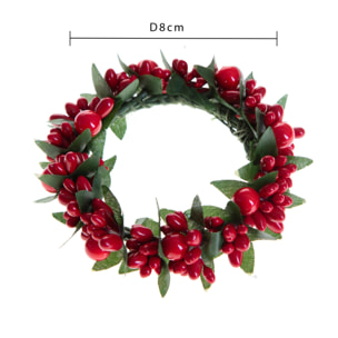 Girocandela con bacche - Pezzi 12 - ROSSO - Bianchi Dino SpA