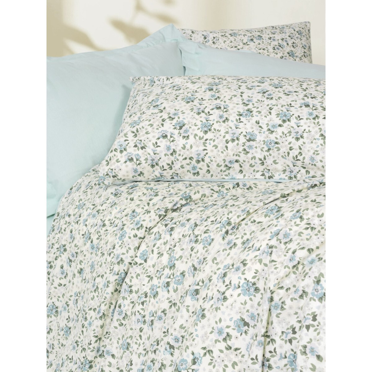 Parure housse de couette et taie(s) d'oreiller coton imprimé
