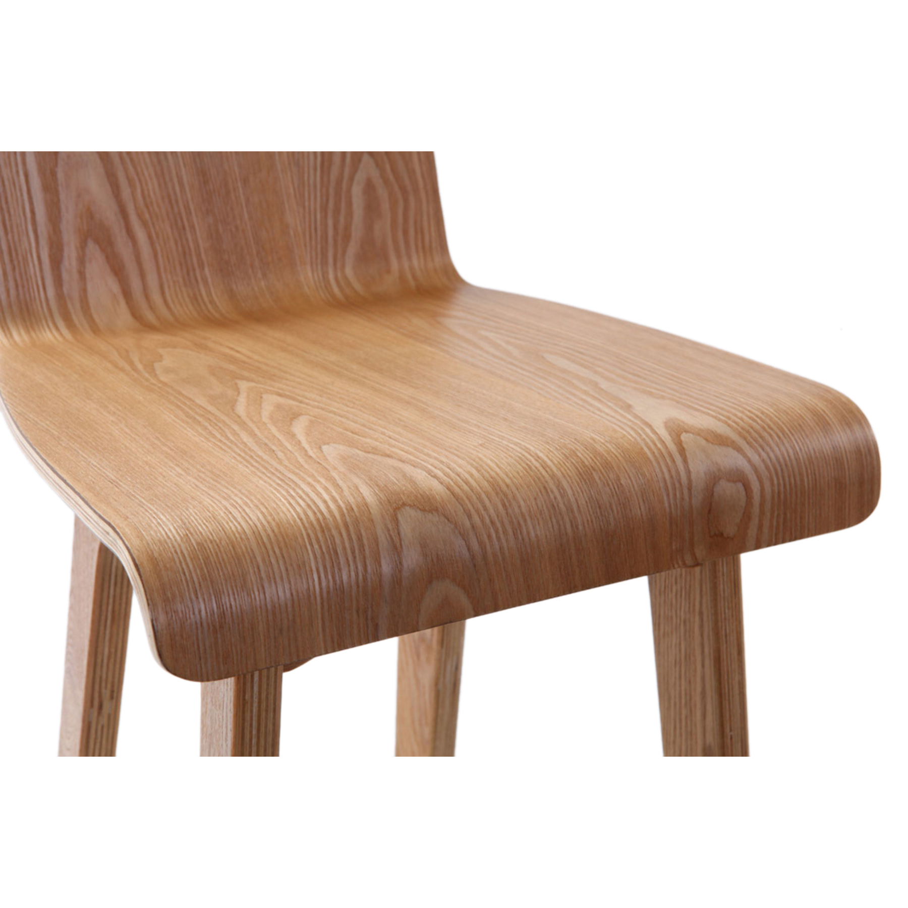 Tabourets de bar scandinaves en bois clair H75 cm (lot de 2) BALTIK