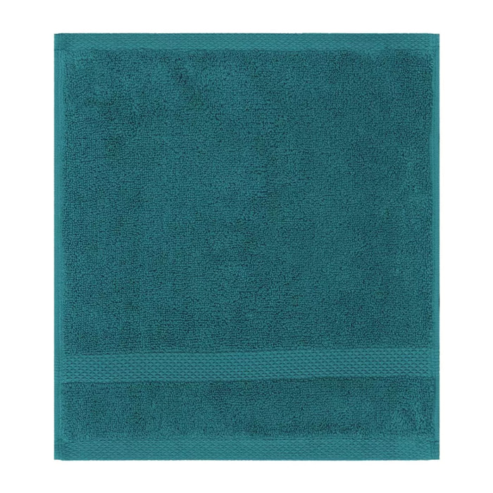Carre pur coton 550 g/m² uni vert Elea emeraude