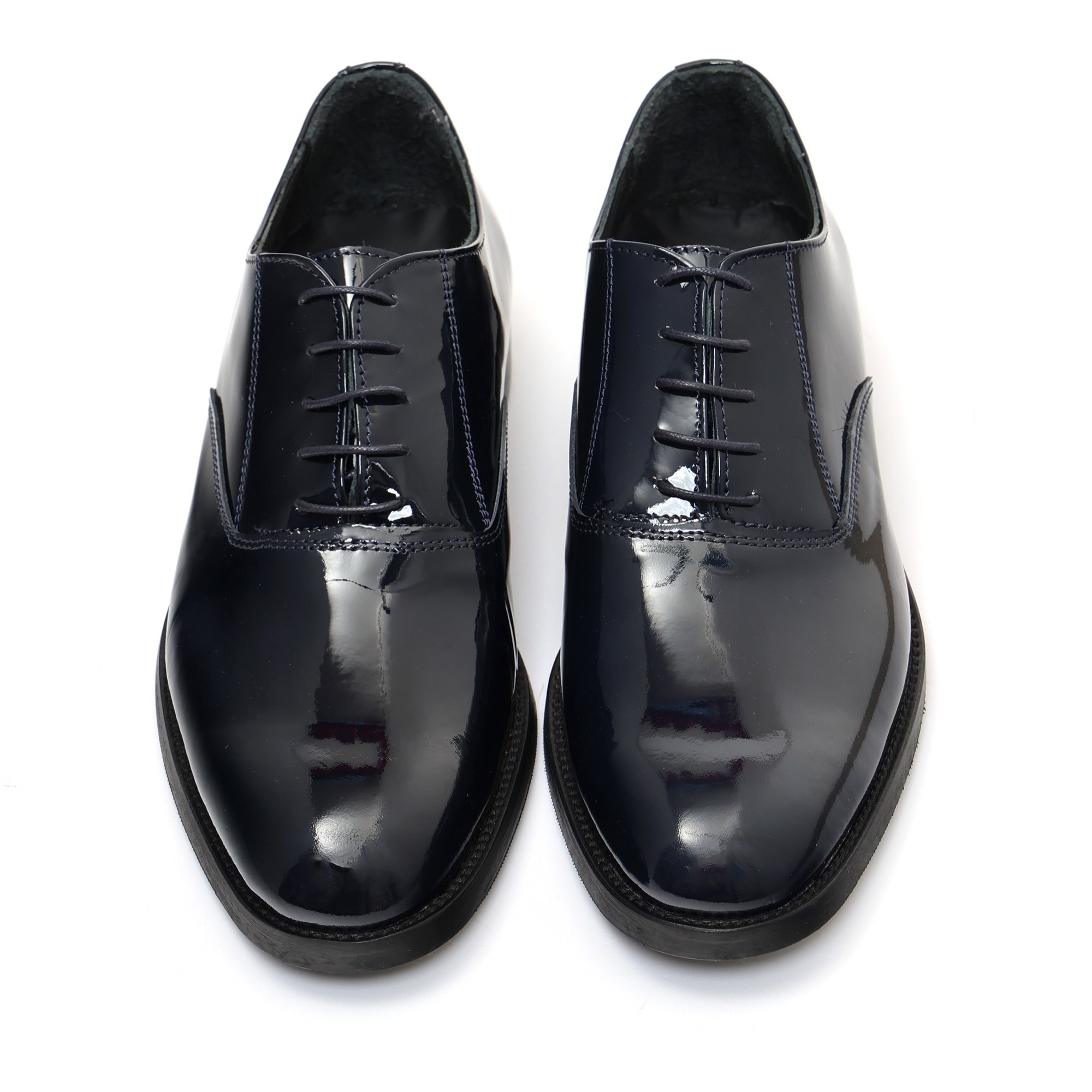 Francsesine stringate in vernice con fondo in cuoio antiscivolo