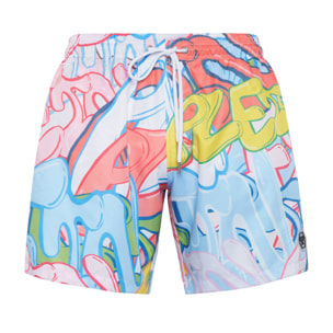 PHILIPP PLEIN Swim Trunks BOMBING GRAFFITI