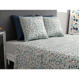 Parure De Drap 3pcs avec Drap housse Bonnet:25cm 100%coton 57fils Mani