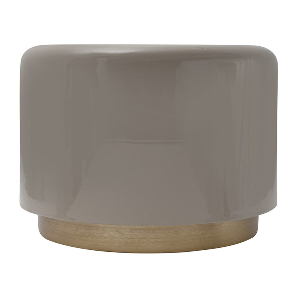 Pouf Artisse 250 Grigio in Velluto con Base Dorata