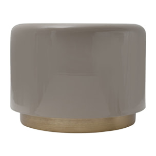 Pouf Artisse 250 Grigio in Velluto con Base Dorata