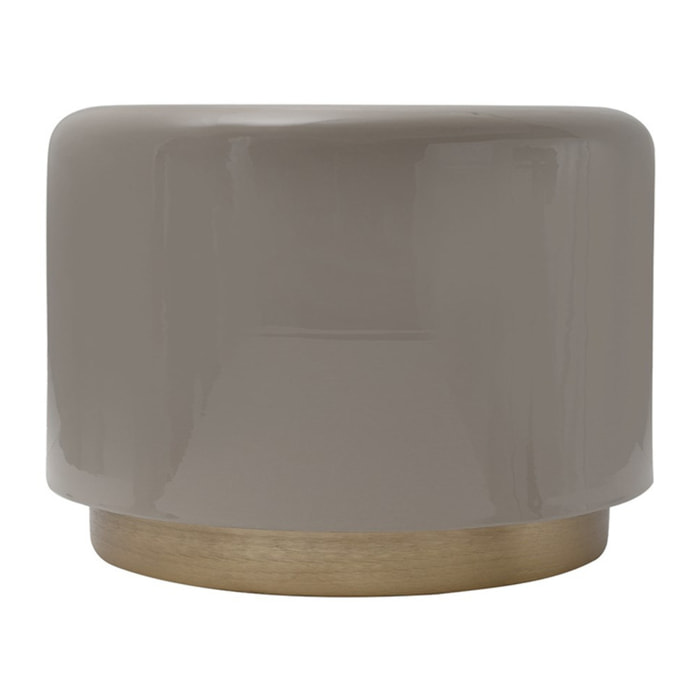 Pouf Artisse 250 Grigio in Velluto con Base Dorata