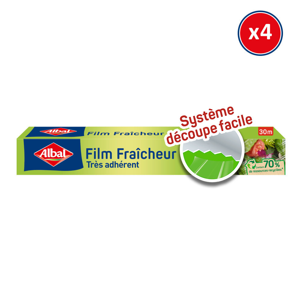 4x30m Film Fraîcheur Albal - 70% de ressources recyclées