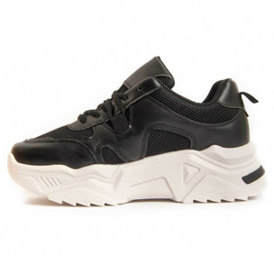 Sneaker De Plataforma - Negro - Altura: 4 Cm