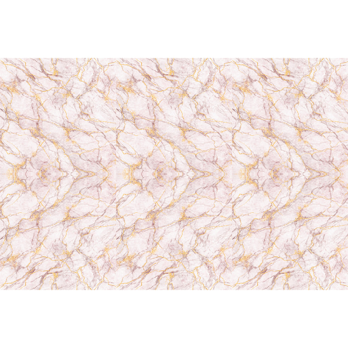 Sticker meuble marbre rose et doré 60 x 90 cm