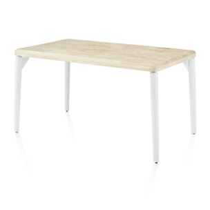 Mesa de comedor Padma 160 Blanco - Roble
