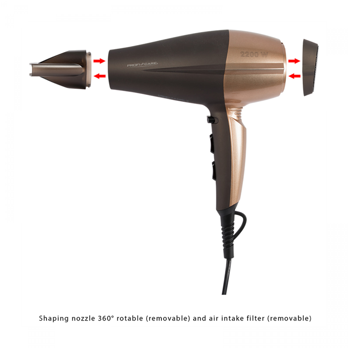 Sèche-cheveux 2200W Proficare PC-HT 3010 Marron