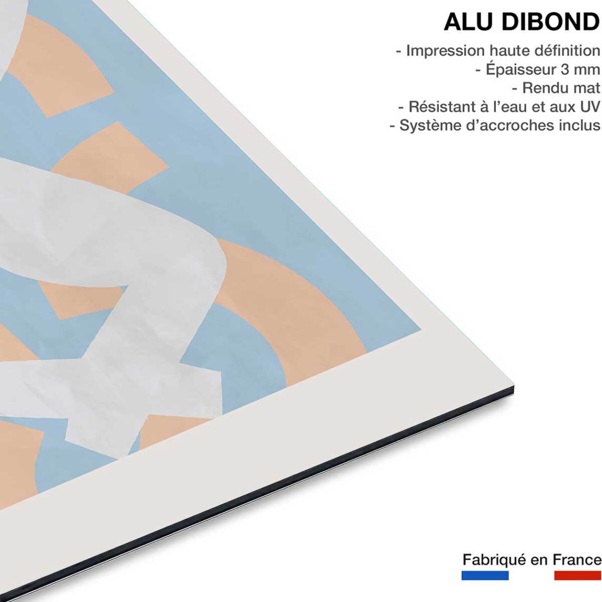 Tableau pastel et courbe Tableau alu Dibond